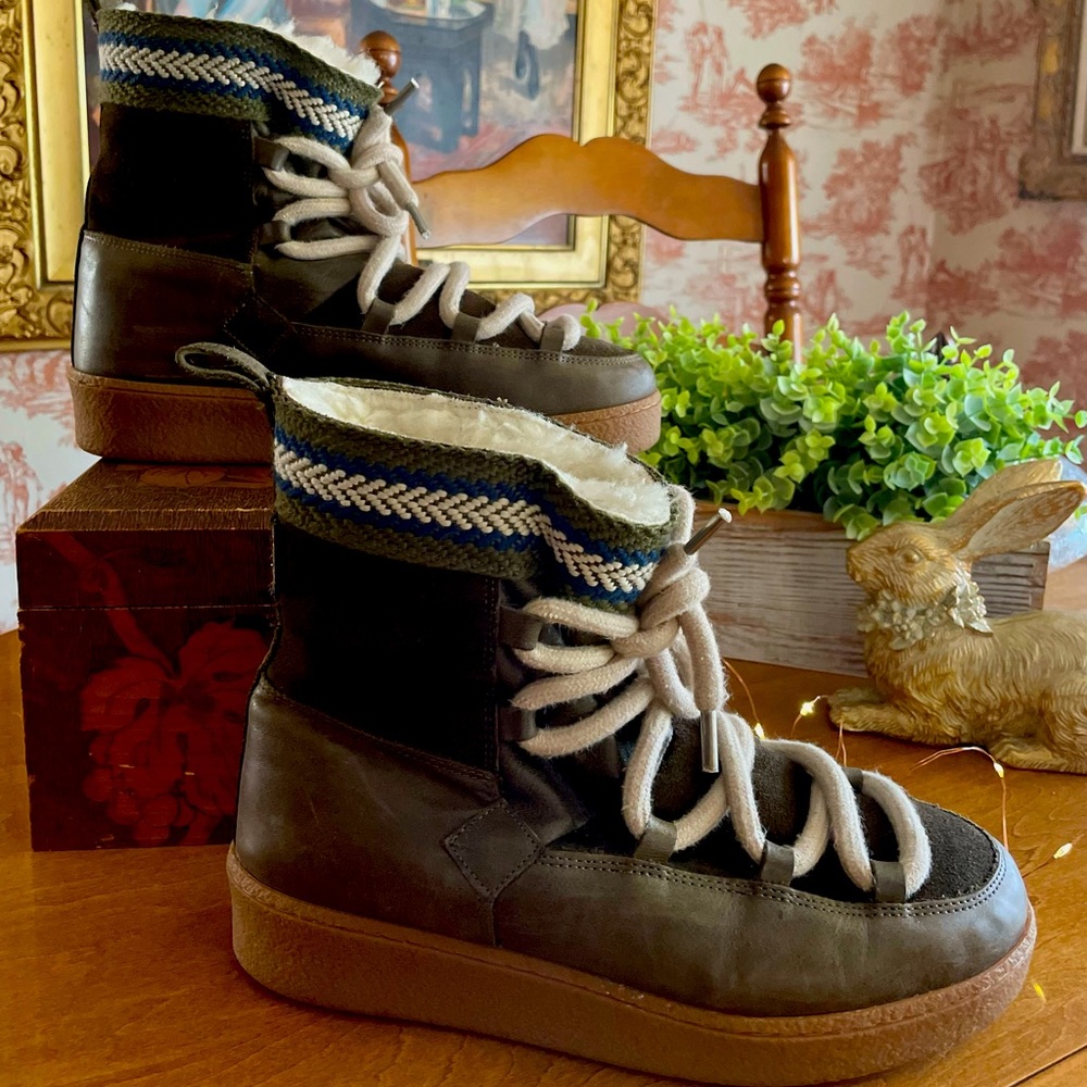Penelope Chilvers Khaki Green Cosmo Boots